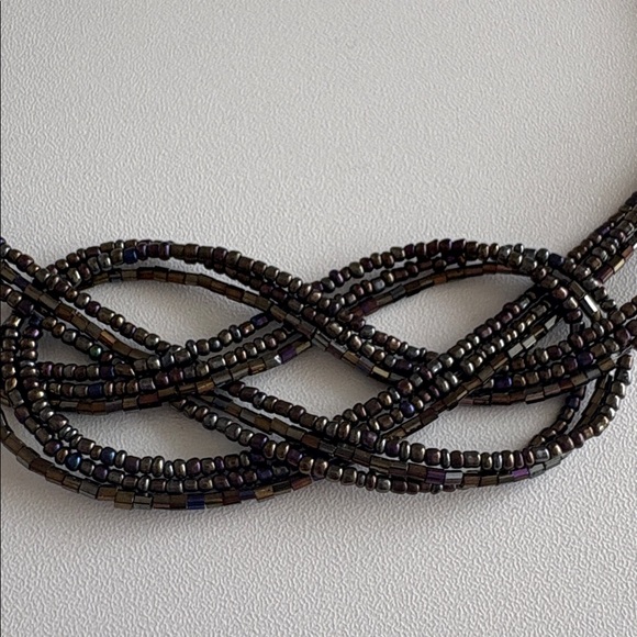 Metallic Beaded Necklace - Picture 6 of 8